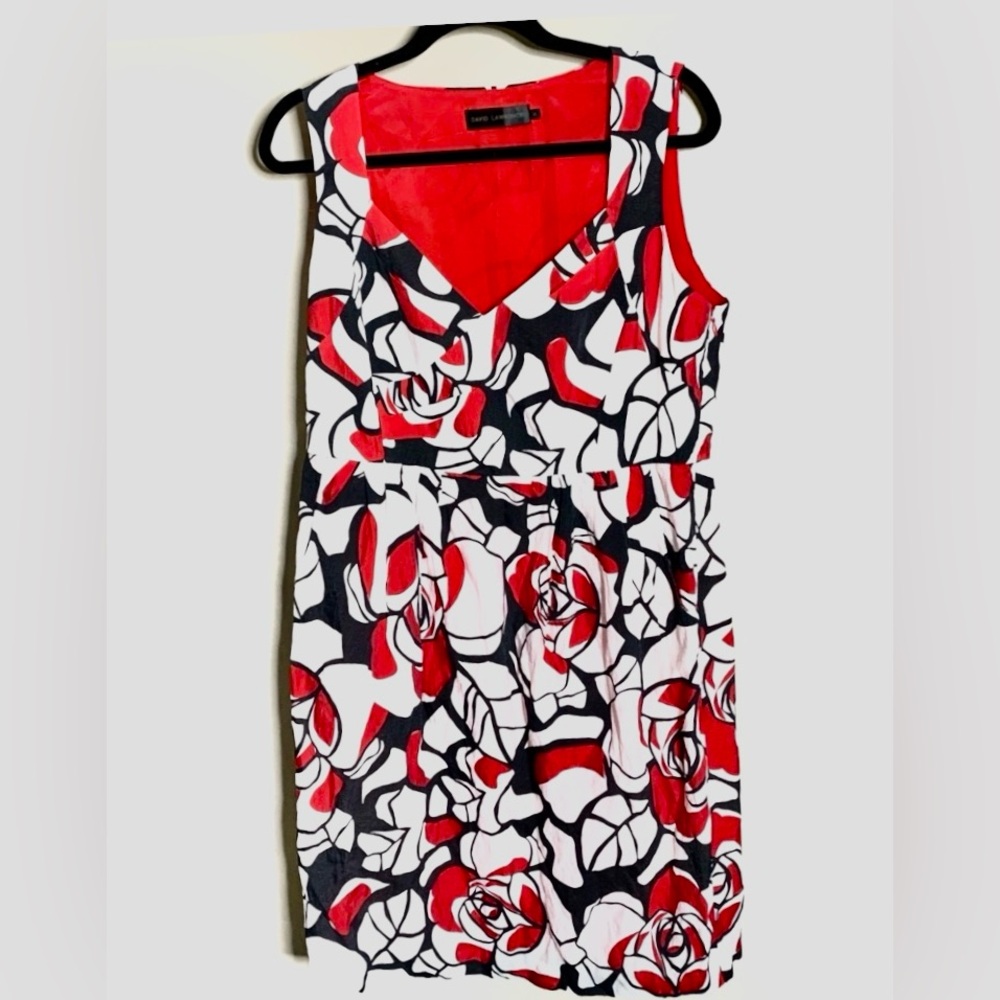 David Lawrence Floral Summer Sheath Dress US 12
